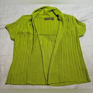 Kim Rodgers Acrylic Green Cardigan Medium